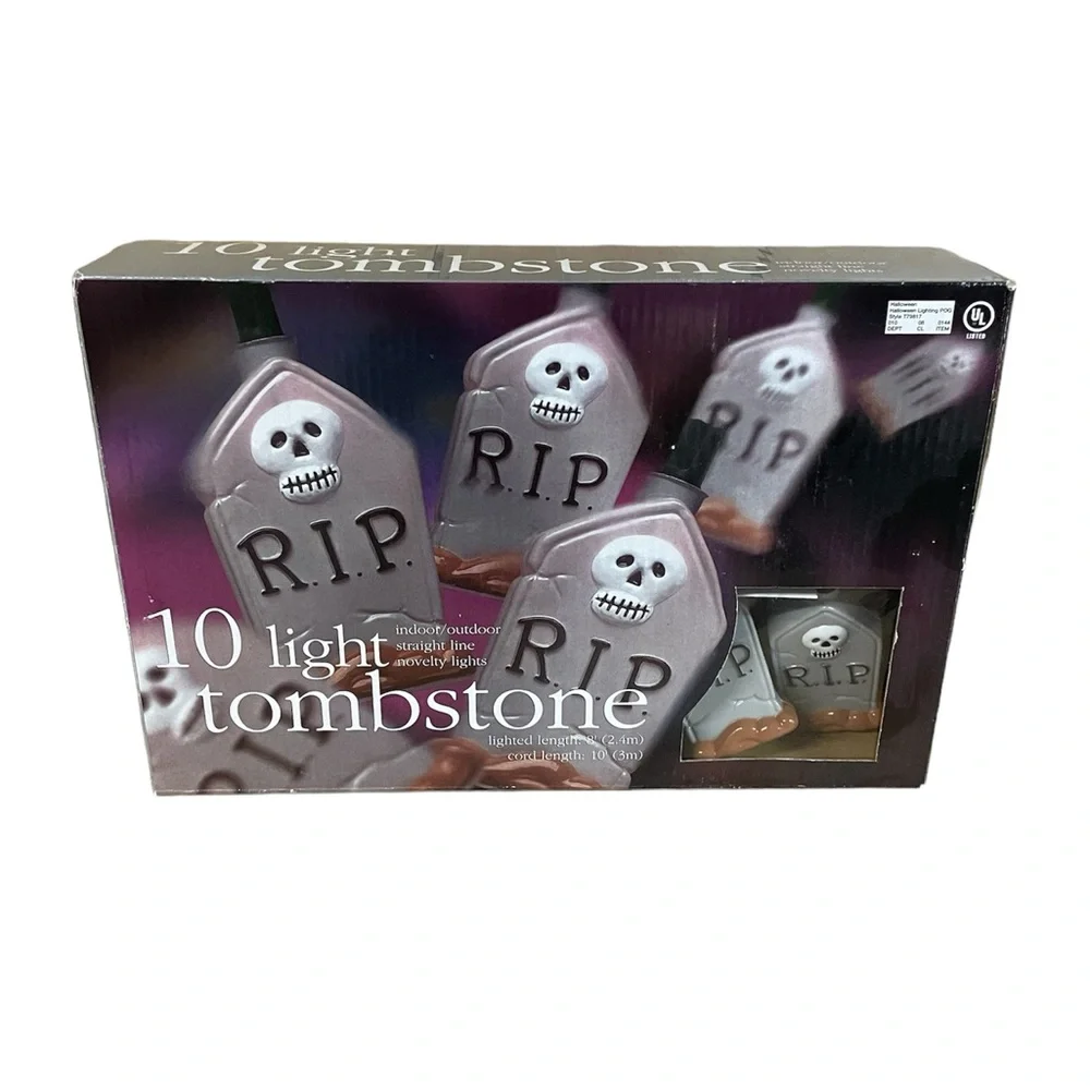 10 Light Tombstone Decorations